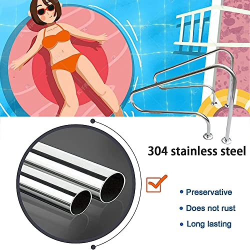 Barandal para piscina acero inoxidable 2 piezas miniatura 2