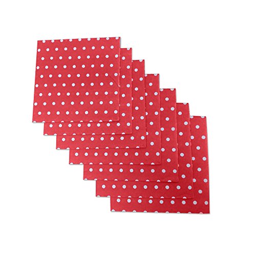 Red And White Polka Dot Party Napkins, 40 Count, 6.5