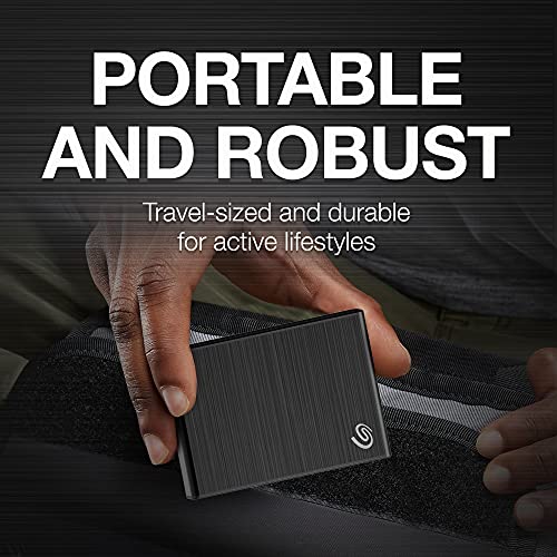 Image of Seagate One Touch 2 TB External SSD up to 1030 Mb /s, for Windows and Mac, with Android App, 3 yr Data Recovery Services, Portable Solid State Drive Black (STKG2000400)