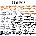 Produktbild BOROK 516St. Custom Waffen Set für SWAT Team Polizei Armee Soldaten Minifiguren Bausteine Kinder Spielzeug, kompatibel mit Lego