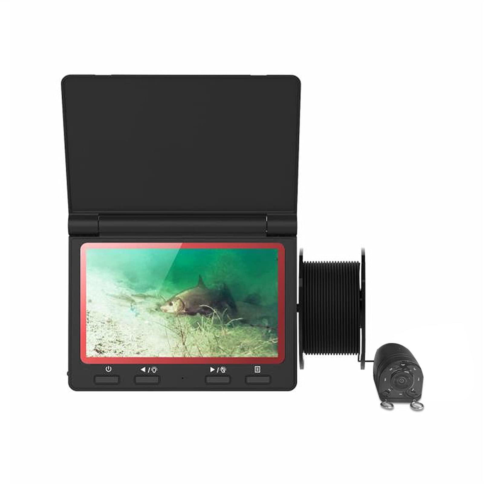 Buscador de Peces, 4.3Inch Monitor Fish Finder Cámara de Pesca bajo el Agua 180 Grados