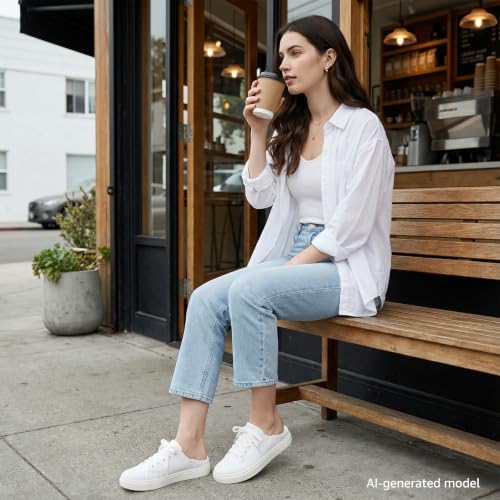 Image of STQ Women's Lace up Tennis Shoes Orthopedic Casual Sneakers | Arch Support | Plantar Fasciitis | Business, Travel, Work, Daily Wear | Lightweight