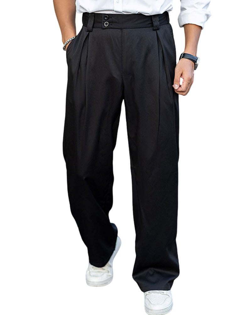 Pantalones Chino Hombre Casuales Primavera Verano Anchos Elásticos Largo Trabajo