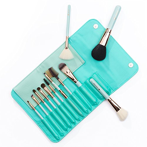 Amoore 12 Pezzi Pennelli Trucco Set Maniglia di