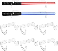 Vista 8 de WANLIAN Soporte para sable de luz, 3 estantes acrílicos transparentes (6 soportes) para pantalla de sable de luz FX, montaje en pared