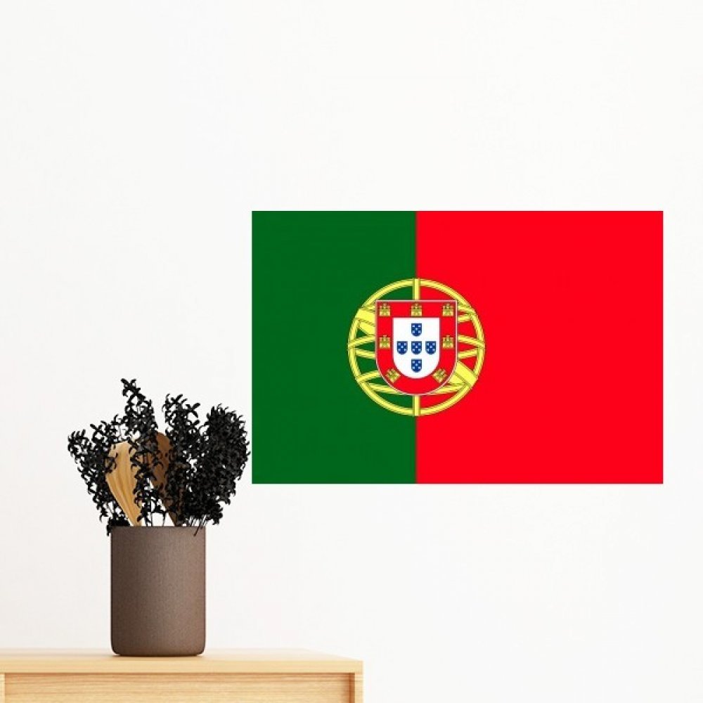 Autocollant mural Portugal motif drapeau pays Europe 80cm