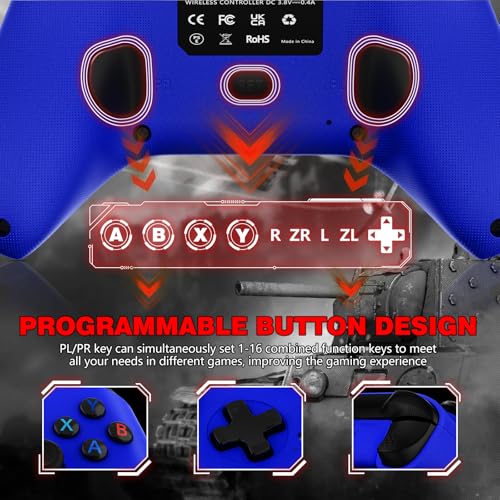 Image of Dinosoo 2 Pack Wireless Controller - Turbo, Macro, Hall Trigger, Dual Vibration - Compatible with Xbox One, Series X|S, PC - 3.5mm Audio Jack, Built-in Battery, 2.4GHz Adapter