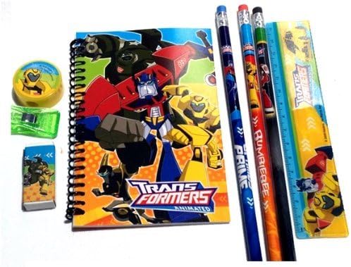 1 X Transformers Pencil Case and Stationary Set (Black)-gift Set for Boys