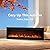 EUHOMY 50 Inch Electric Fireplace Wall Recessed and Wall Mounted with Adjustable Flame Color, Fireplace Heater with Remote Control, Linear Fireplace with Timer, Touch Screen, Log & Crystal, 750/1500W