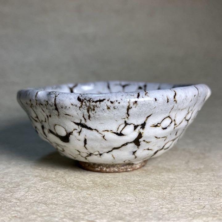 Serpentine Karatsu Guinomi, Karatsu Ware, Guinomi, Pottery, Sake