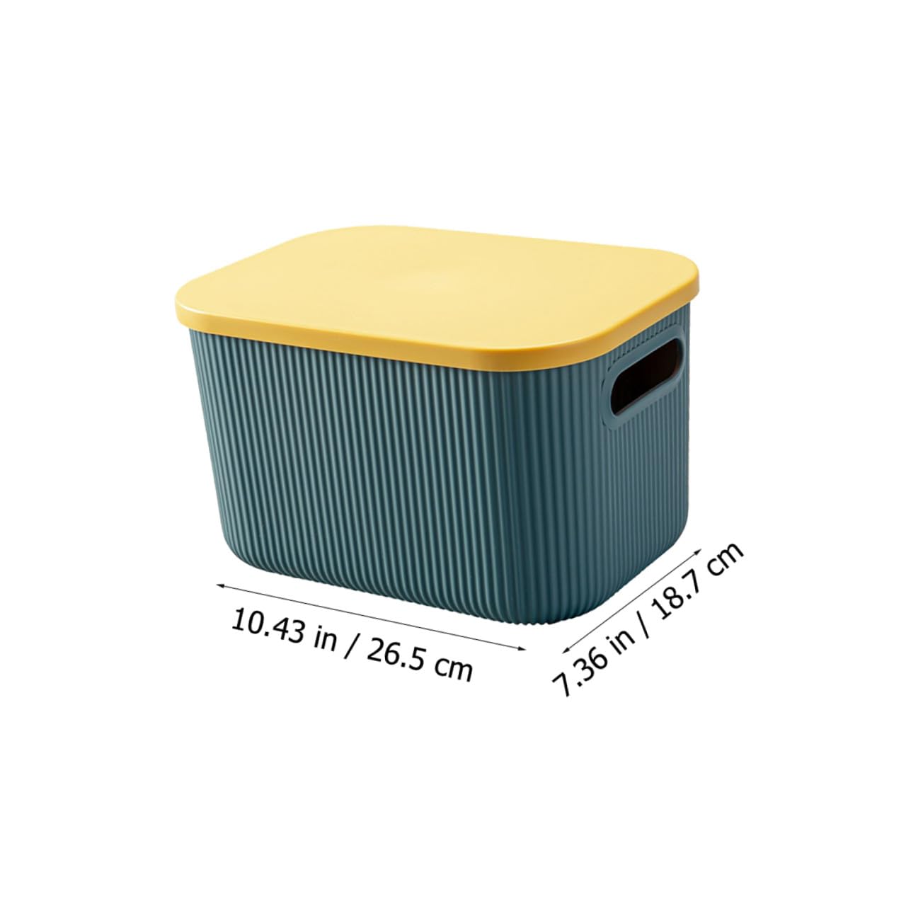 Alipis Contenedor de Almacenamiento Multiusos Pequeño 26.5x18.7x16.2 Cm de Plástico Azul con Tapa para Oficina y Hogar Caja Organizadora para Guardar Artículos Diversos