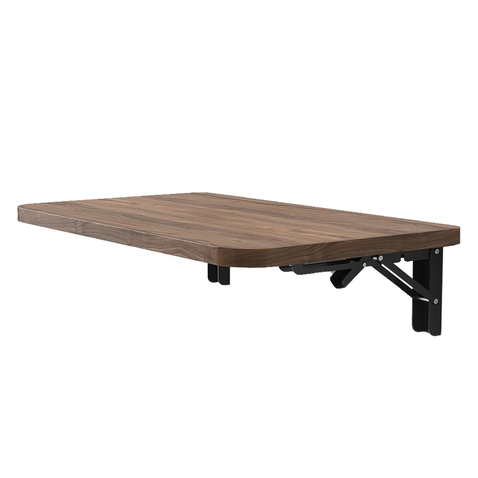 Table pliante murale noyer pour aménager un petit espace de travail
