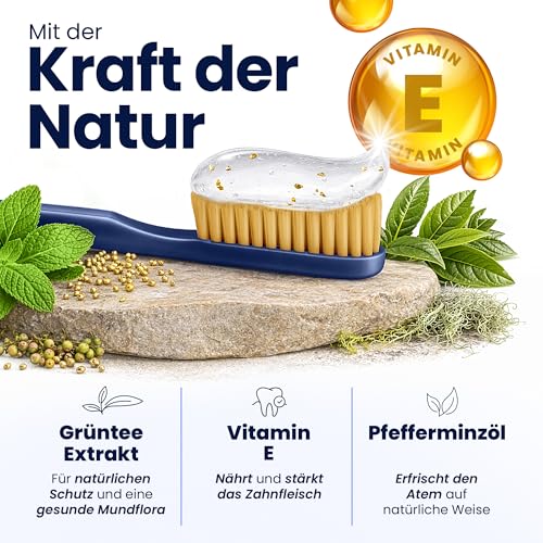 Royal Denta Zahnpasta ohne Fluorid 2x130 g, Hydroxylapatit-Zahnpasta mit Xylit für empfindliches… – Ansicht 3