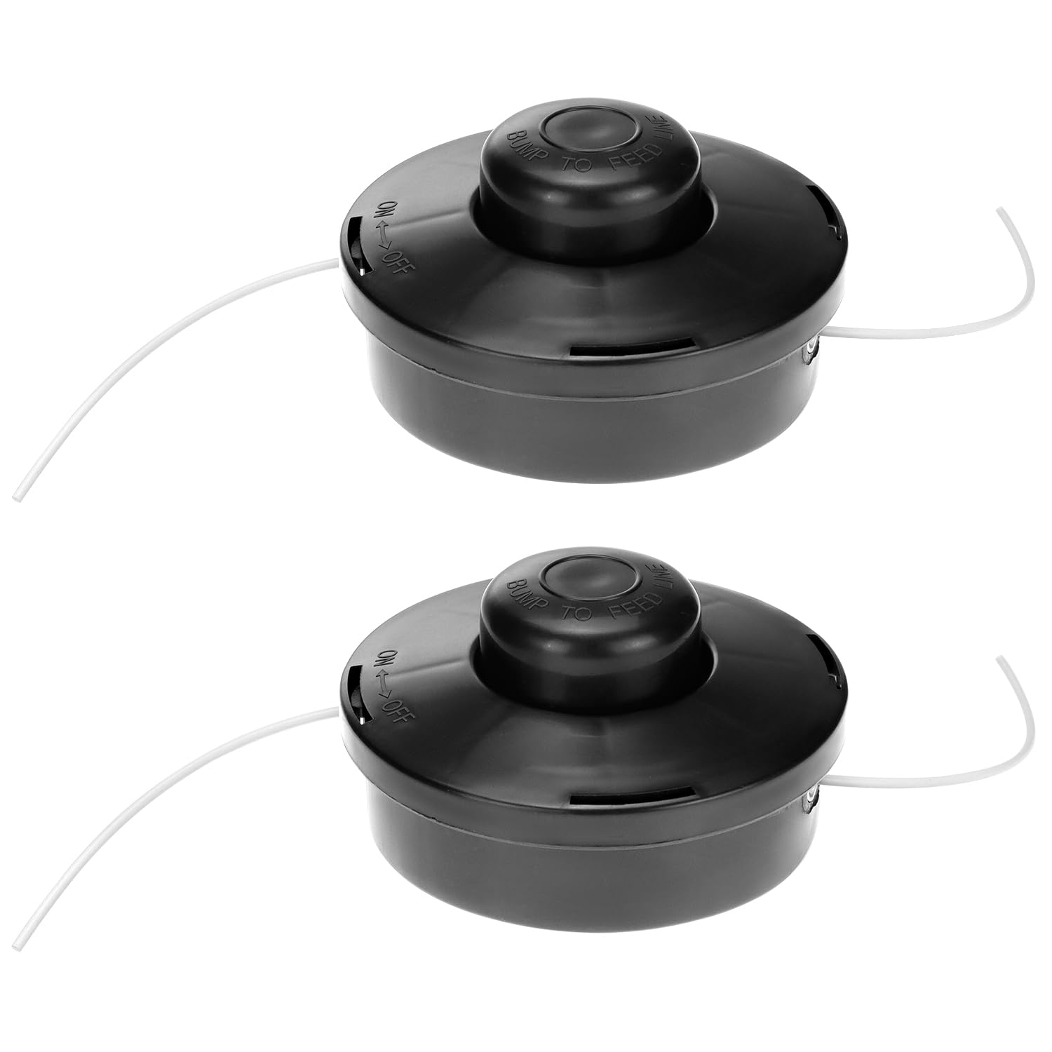 QWORK® 2 Piezas Cabezales Hilo Desbrozadora, Cabezal de Desbrozadora M10x1.25, Carrete de Hilo para Cortadora de Césped, para Desbrozadoras M10