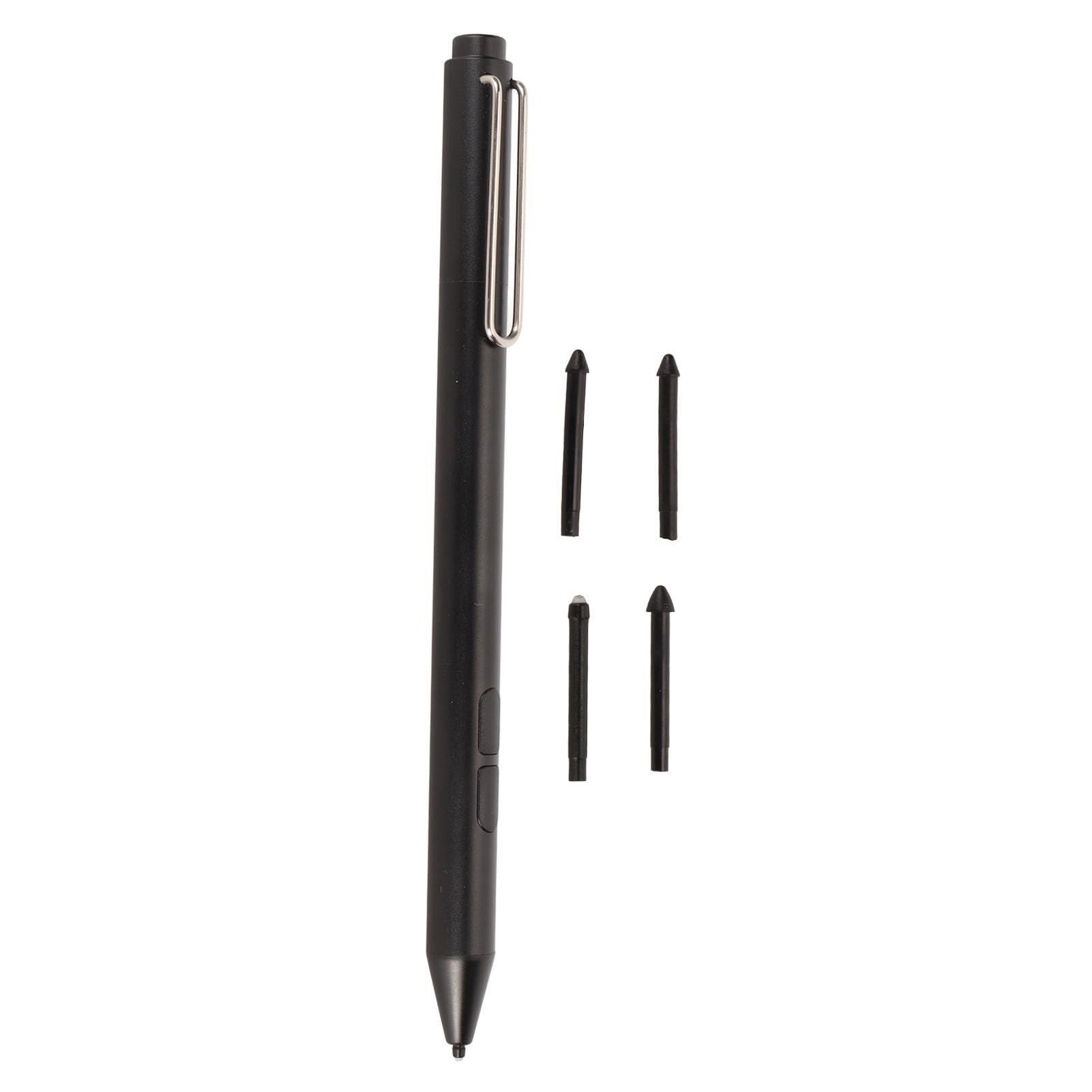 Jiawu Penna Stilo MPP2.0, sensibilità Alla Pressione di Inclinazione 4096 Livelli Tecnologia MPP 2.0 Penna Stilo per, per con 4 Pennini Intercambiabili 2 Pulsanti per Pro (BLACK)