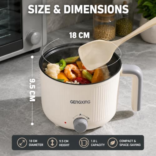 Image of Multipurpose Electric Kettle with Steamer 1.2L | Egg Boiler, Tea & Coffee Maker, Vegetable Steamer | Variable Temperature Control | Double Layer Insulated Body | Wide Mouth | 600W Fast Heating
