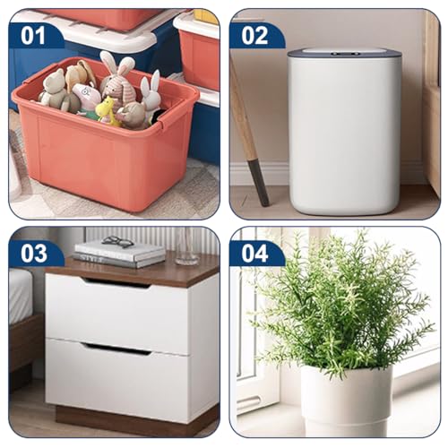 HSIXHAF 8 Ruedas Autoadhesivas Fuertes, Mini Ruedas de Plástico Universales para Muebles y Pequeños Electrodomésticos, Blanco y Negro - imagen 5