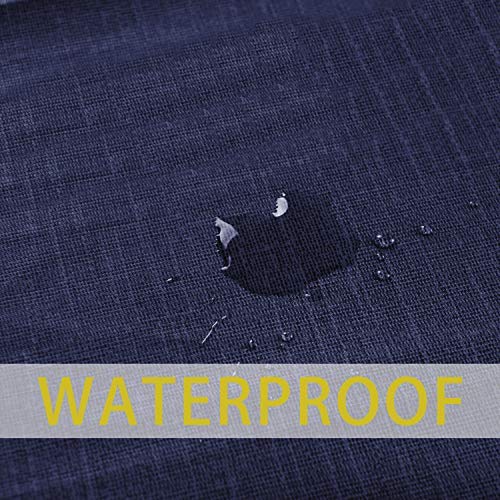Image of sancua 100% Waterproof Rectangle PVC Tablecloth - 60 x 84 Inch - Oil Proof Spill Proof Vinyl Table Cloth, Wipe Clean Table Cover for Dining Tables, Buffet Parties and Camping, Navy