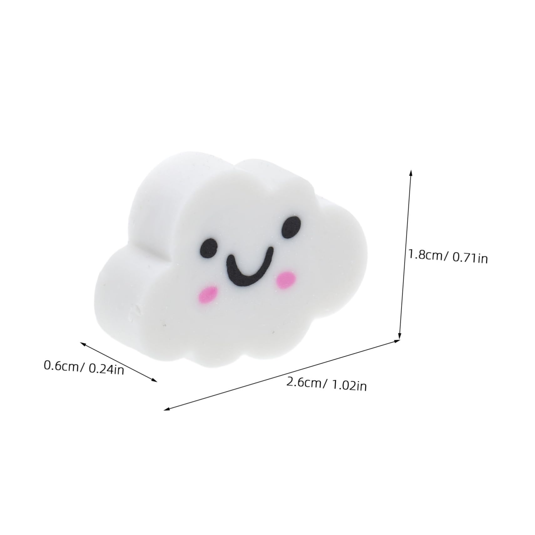 KICHOUSE 50Pcs Cute Cloud Shaped Mini Erasers Portable Sketching Erasers for Fun School Supplies Goodie Bag Fillers for Drawing and Writing Activities