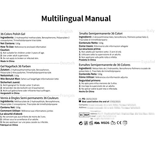 Janolia Gelnagellak, 36 kleuren, semi-permanent, gelnagellak set voor nageldesign, perfect voor beginners, perfect cadeau - Image 7