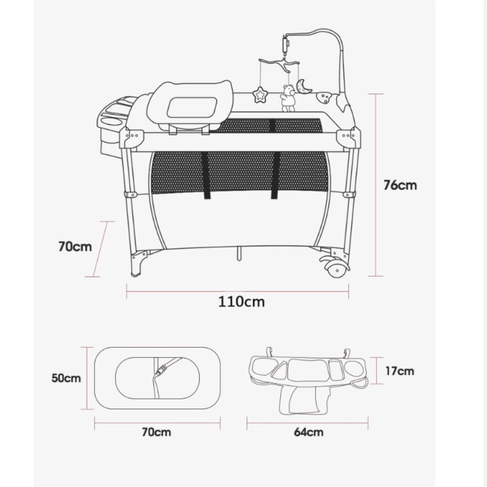 Amazon.co.jp: ベビーベッド 揺りかご ベビー オムツ替え 固定