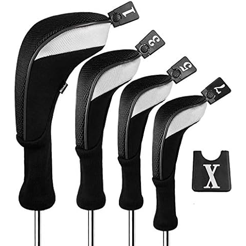 Andux Juego de Cubiertas de Cabeza de Madera para Palos de Golf de 460cc Cover