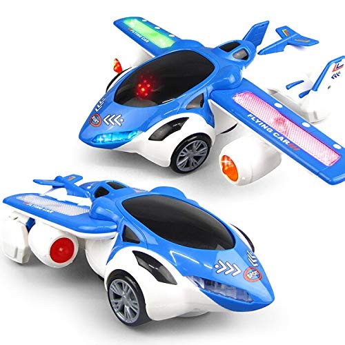 Carro e Avião Transformers Com Luz De Led sons e movimento Anda Sozinho 3D projeta luz