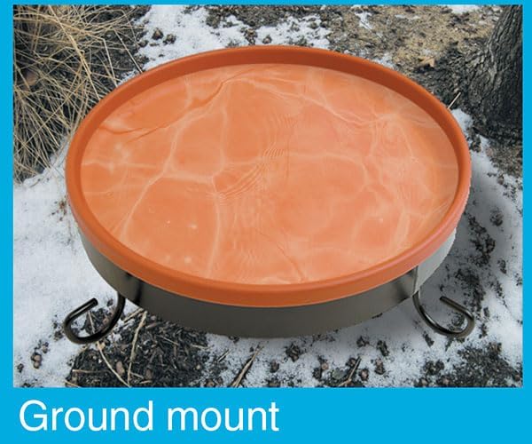 BestNest 3-in-1 Heated Bird Bath with Cord Connector & Cleaner, Terra Cotta | Thermostatically Controlled Birdbath for Winter | Deck, Wall, or Ground Mount Heated Bath for Wild Birds