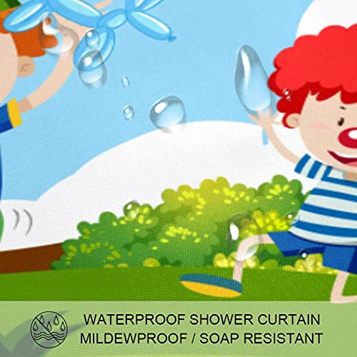 Rideau de douche mathématiques 183x183 cm imperméable et éducatif pour enfants