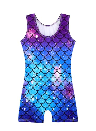HOZIY Gymnastics Leotards for Girls with Shorts Biketards Dance Tumbling Outfits Matching Scrunchies 1-12 Years Old