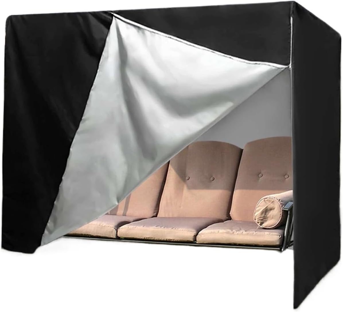 Swing Seat Cover ABWP-Garden Swing Cover 3-Seater Swing Hammock Cover Outdoor Garden Patio Protector Sun Shade Waterproof Chair Cover
