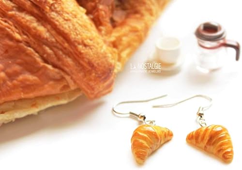 Miniatura 2 de Croissant Bread Dangle Earrings For Women Teens Girls French Paris Handmade GiftsLa Nostalgie Jewelry
