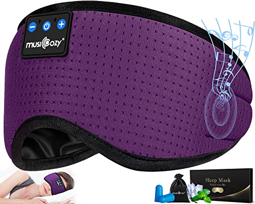 Musicozy Sleep Headphones Bluetooth 5.2 Headband Headphones Super Soft & Breathable, Wireless Sleeping Eye Mask Earbuds Earphones For Side Sleepers Mom Women Cool Tech Gadgets Mothers Day Gifts #TOP4