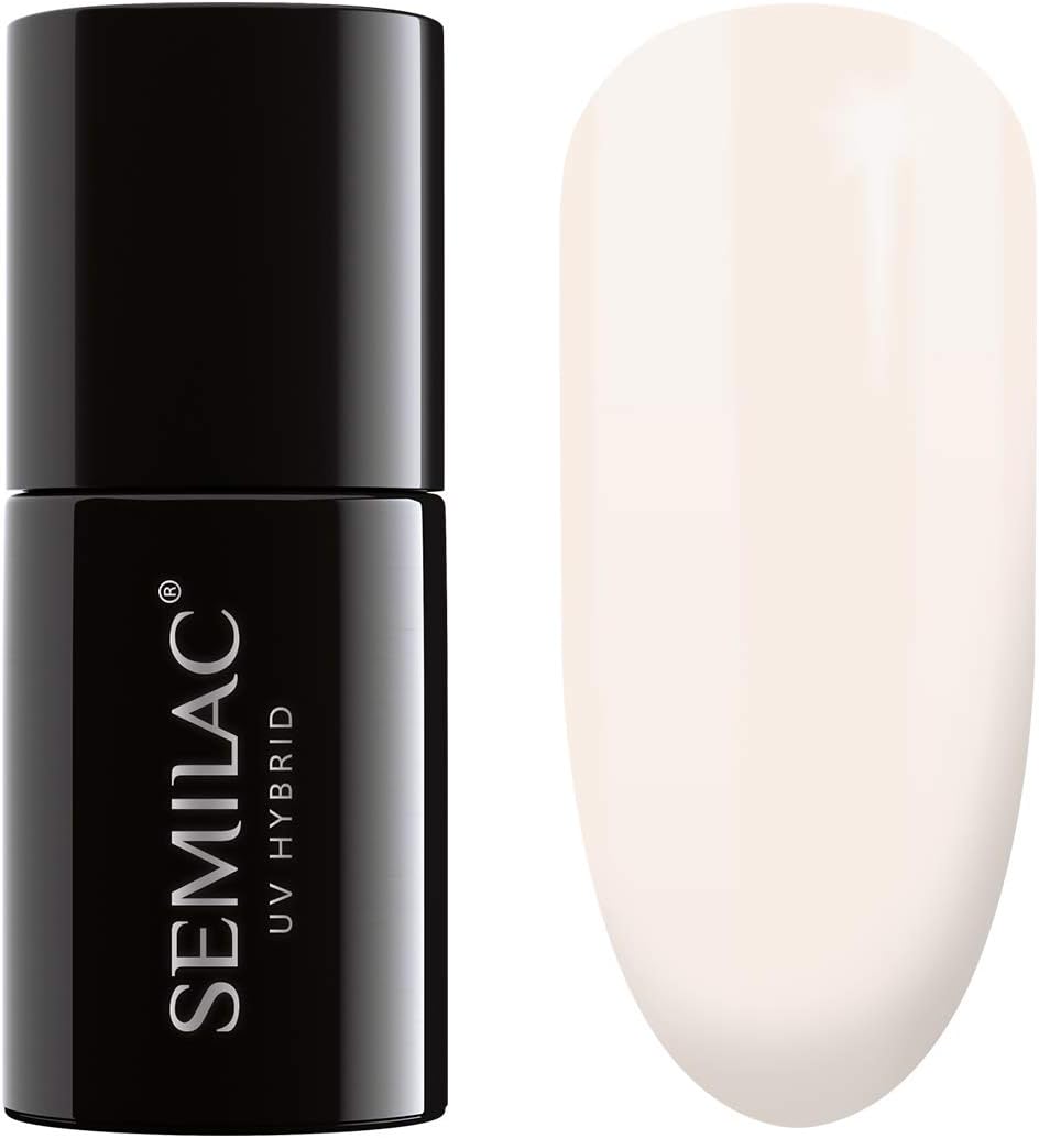 SEMILAC Gel Nail Polish 050 French Vanilla, Full Coverage Gel Polish, Soak Off Easy To Use LED/UV Nail Lamp