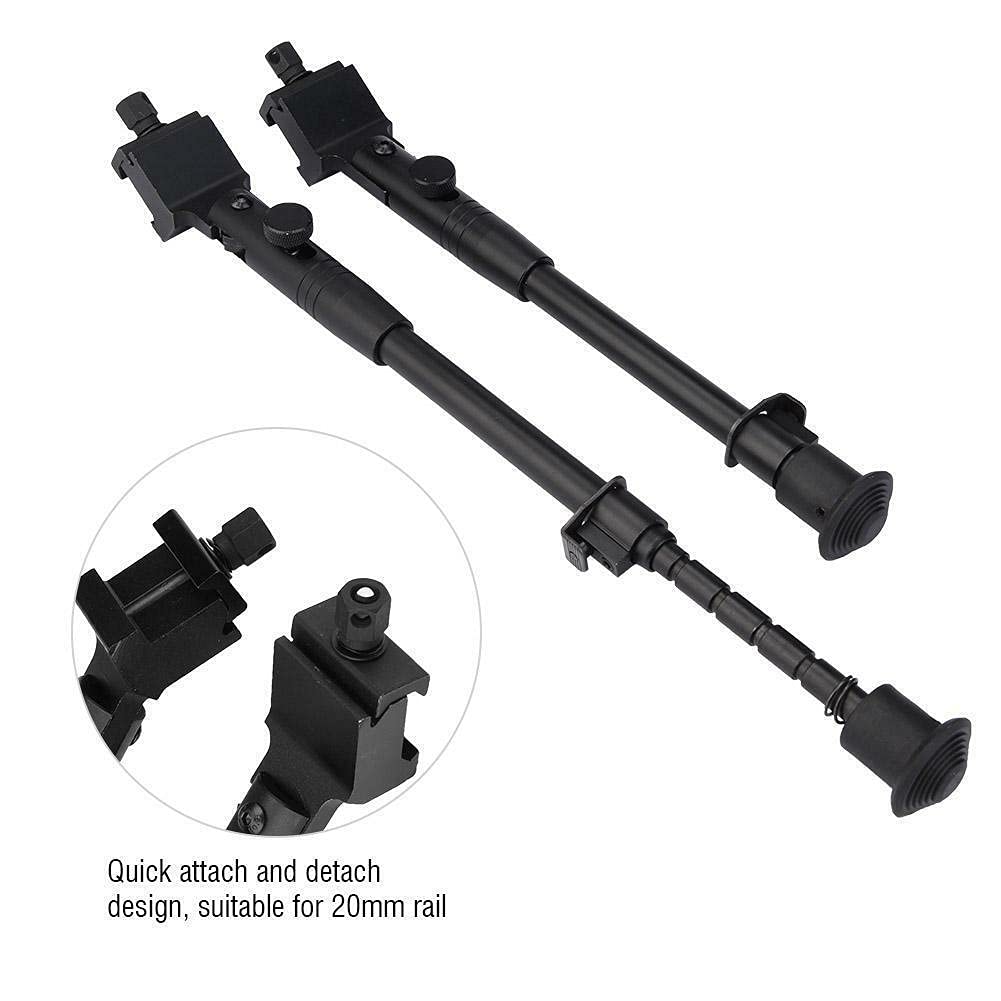 CVLIFE Bípode De Rifle Ligero De 6 A 9 Pulgadas Para Riel (0.54 Libras) Se Fija Directaente