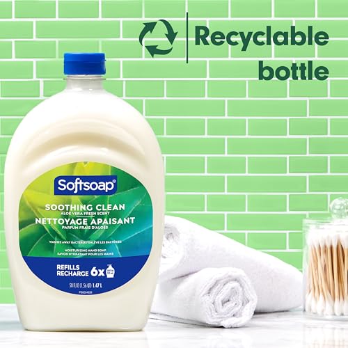 Softsoap - US05264A SOFTSOAP Liquid Hand Soap Refill, Soothing Aloe Vera, 50 Ounce Bottle, Bathroom Soap, Bulk Soap, Moisturizing Hand Soap, Premium Scented Hand Soap (Pack of 6) Packaging May Vary - Image 6