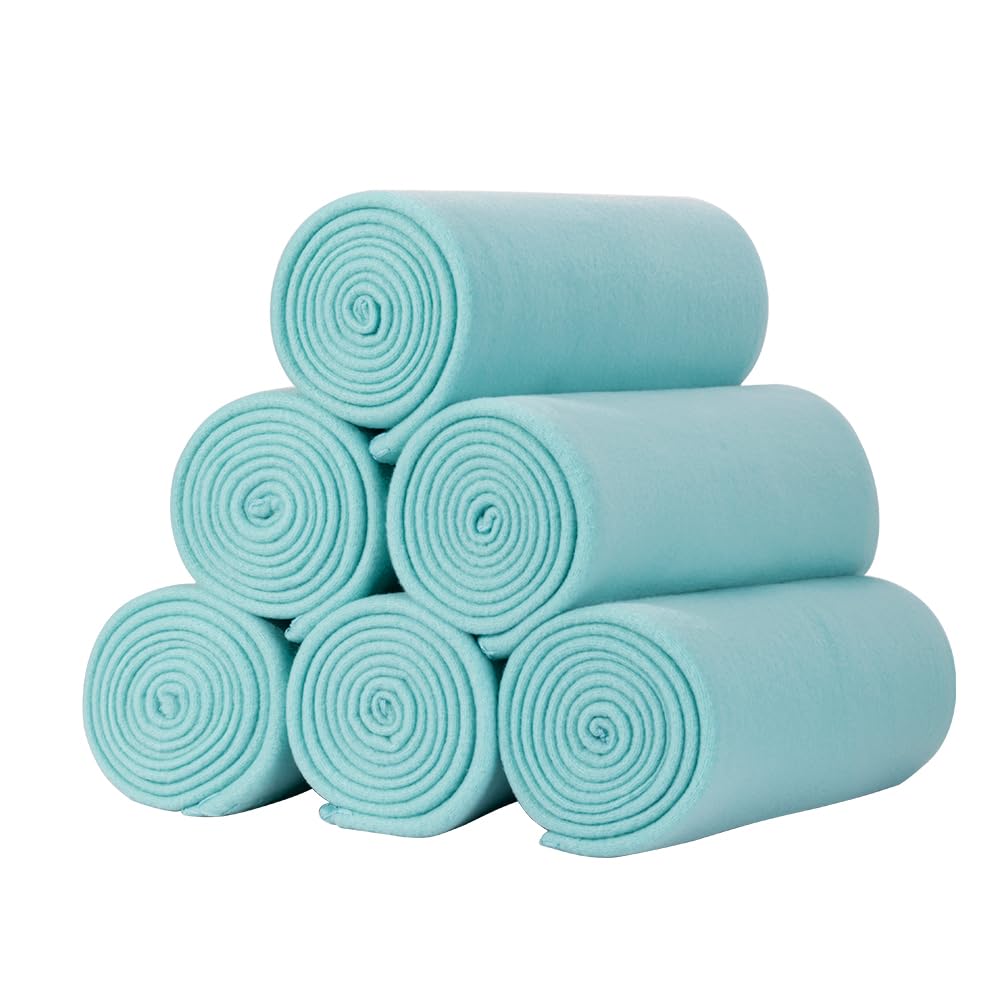 Cozy Fleece Blanket Bulk-（Pack of 6） Comfortable Fleece Throw Blanket Suitable for Home Bed Sofa Office Camping and Pet-Friendly Warm and Breathable Teal, Pack of 6-50 x 60 Inch