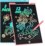 cimetech 2 Pack LCD Writing Tablet for Kids, 12 Inch Toddler Toys for 3-8 Year Old Girls Boys, Doodle Board Drawing Pad Travel Essentials, Educational Toys Birthday Gift for Children