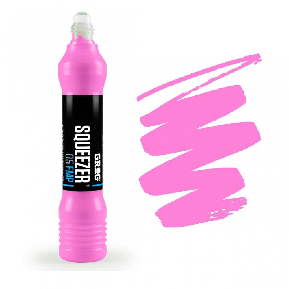 Grog 05 Squeezer - 5mm Refillable Paint Marker Pen - Supplied By Graff-City (Piggy Pink - FMP-03