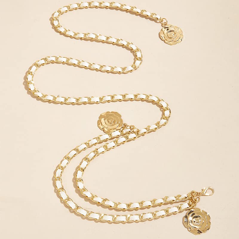 Silver Metal Waist Chain, Adjustable Thin Belt Chain for Dresses and Everyday Wear3