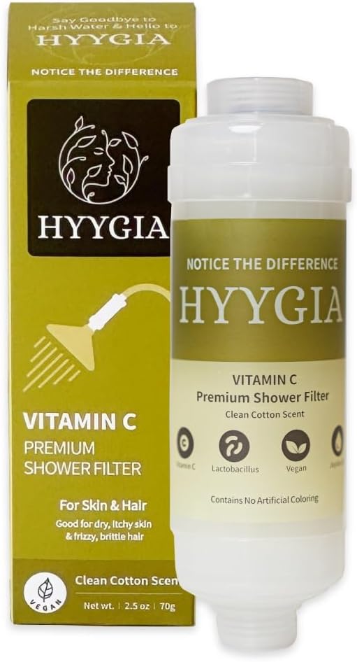 Premium Vitamin C Shower Filter for Hair and Skin - High Output Chlorine Remover & Water Filtration - Reduces Dry Itchy Skin & Frizzy Brittle Hair - Universal Fit (Unscented Bliss)