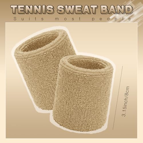 Image of Willbond Wrist Sweatbands, Sports Sweatbands for Competition, Sweat Absorbent, for Basketball, Tennis, Football, Running and Work (Pack of 6)