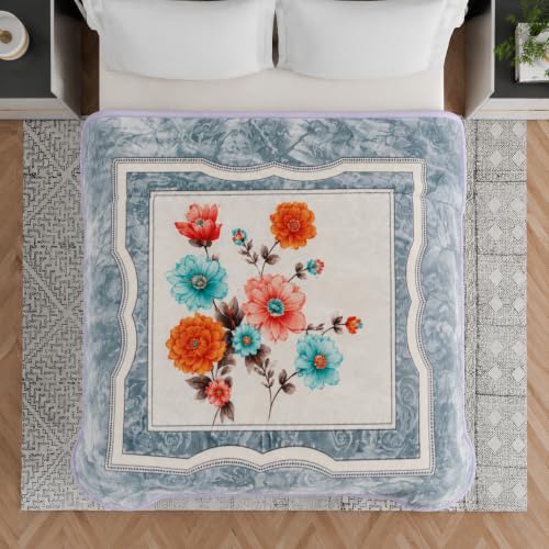 Image of Signature Special Limited Edition Super Soft Double Layered Blanket - 1100 GSM Winter Luxury - Reversible, Ultra Warm & Plush - King & Single Bed (Powder Blue, Double)