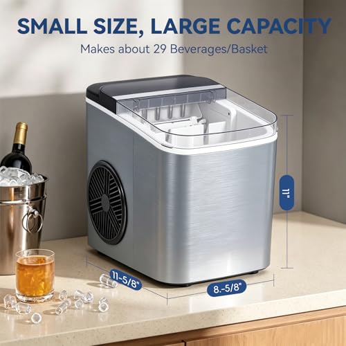 Fabricadora de hielo portátil con autolimpieza 26 lbs/día miniatura 3