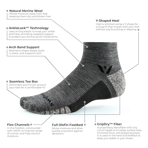 Swiftwick - FLITE XT TRAIL Quarter Crew Trail Running and Hiking Socks2