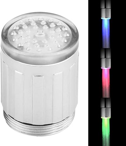 Sensor de temperatura ahorrador de agua, sensor de temperatura LED del grifo con cambio de color LED con control de temperatura de 3 colores para