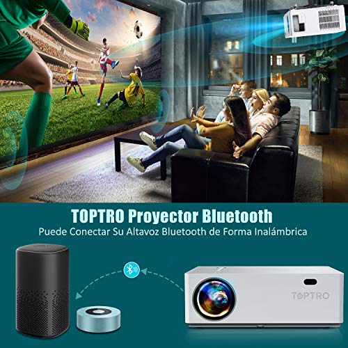 Proyector-Bluetooth-1080P-TOPTRO-7500-Lumenes-Proyector-Full-HD-1080P-Soporta-4K-Pantalla-Gigante-350-Proyector-Cine-en-Casa-LED-100000-Horas-Zoom-XY-para-movilPS4TV-StickUSBetc