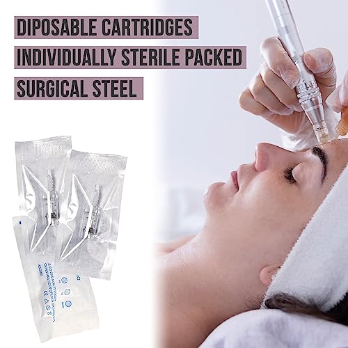 Snadi - 12-Pin Nadelkartusche für Dermapen M5 M7 N2 und E30 | 10er Pack | Nur kompatibel mit Dr. Pen | Chirurgische Stahlnadel | Zur Haar- und Hautwiederherstellung, Verbesserung von Narben