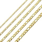 Monily 16-30 Inches Figaro Chain Necklace 4-8.5MM Stainless Steel Figaro Link Chain for Men Women