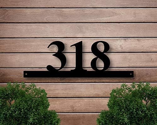 Address Metal Sign, Address Plaque House Numbers Sign, Metal Wall Decor for Home Kitchen Coffee Barthroom Bar, Modern Farmhouse Decor Housewarming Gift, Personalized Metal Sign 14" 18" 24"